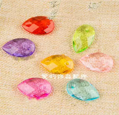 32*18mm small lotus beads beaded handmade acrylic transparent color loose beads decorative pendant pendant