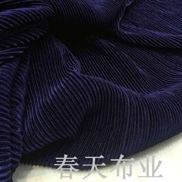 Đính liền quần màu satin satin xếp li vải ba chiều xếp li ngọc trai sọc vải satin quần vải - Vải vải tự làm vải cotton da cá