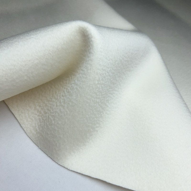 High-End White 100% Pure Australian Wool, New Upgraded Double-Sided Water Ripple Cashmere Fabric, Thickened Coat Fabric