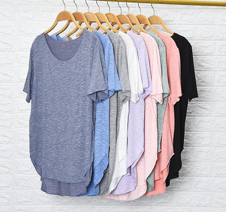 New loose dance suit blouses modern dance yoga practice utility-style bamboo joints cotton medium long version short sleeve set training clothing women thin