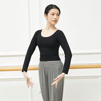 Modern dance practice Gongfu Womens round collar foundation dance training suit Body Elastic Modale Yoga Body Clothes