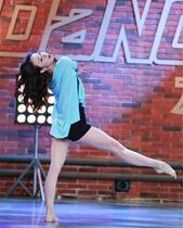 New modern dance short sleeve side open Fork dance jacket Modal irregular hem training uniform training uniform female