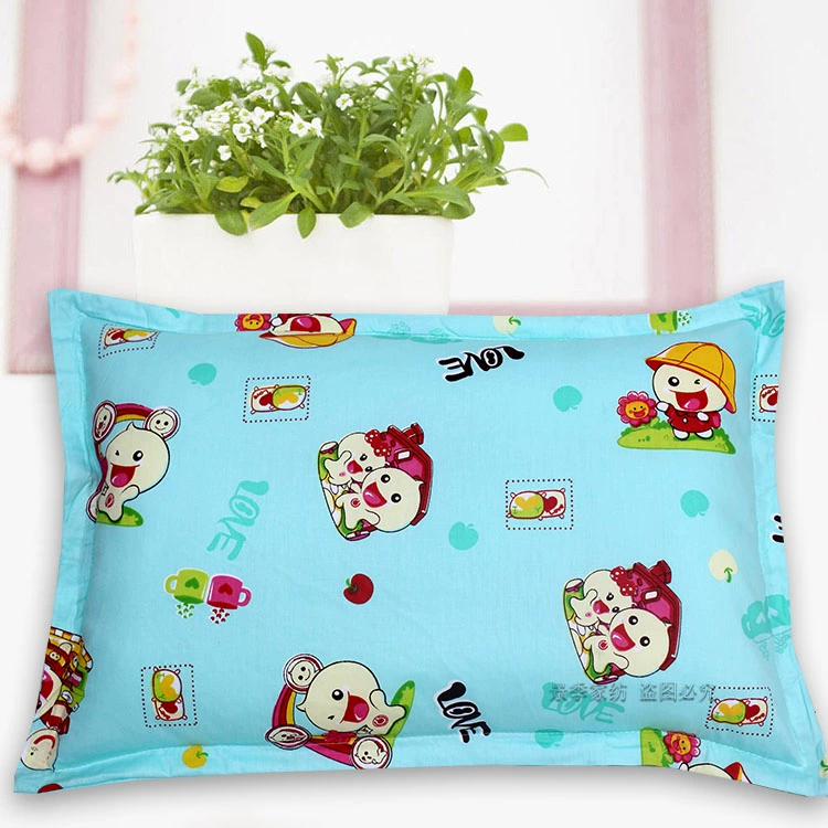 Vỏ gối cotton trẻ em nguyên chất mẫu giáo vỏ bông nguyên chất hoạt hình gối đơn 30 * 50 - Gối trường hợp