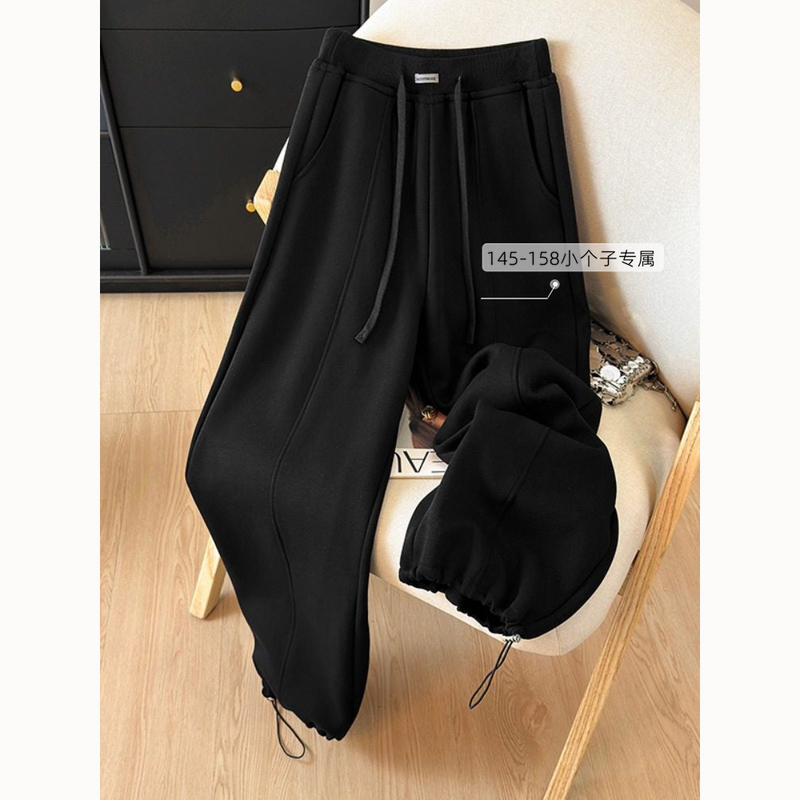 Drawstring Jogger Pants for Petite People, Convertible into a Two-Way Style, 2026 New Spring and Autumn Slim-Fit Cuffed Casual Pants, Nine-Tenths Length