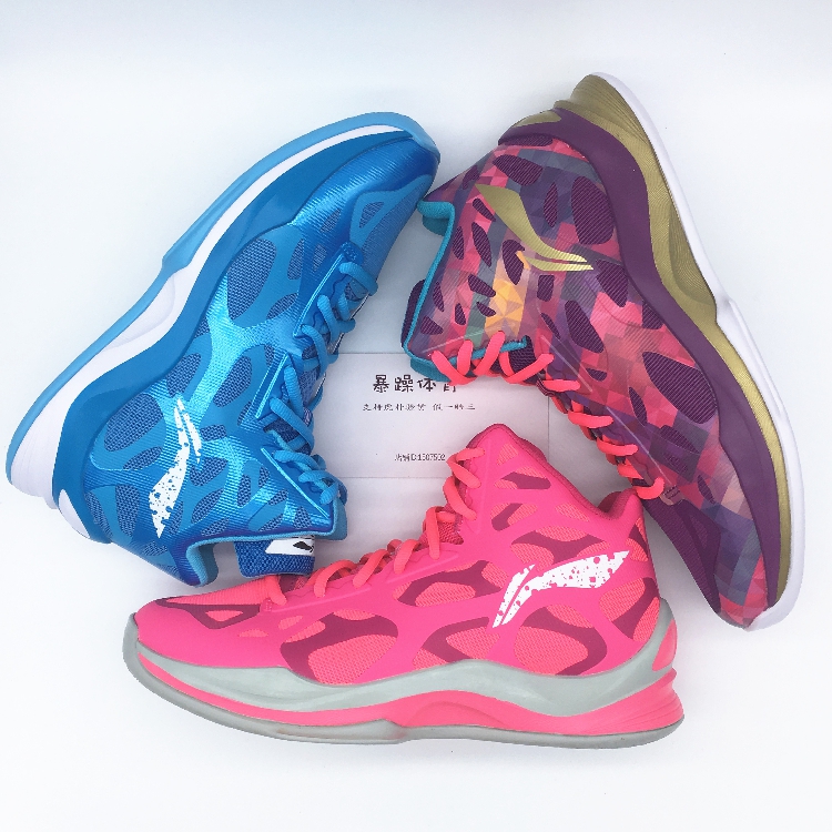 Thành phố di chuyển mát mẻ Giày bóng rổ Li Ning của phụ nữ tốc độ cao 3 thế hệ để giúp đệm giày thoáng khí cho giày thể thao ABPL006 giày thể thao đen