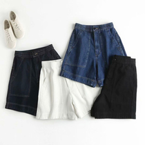 Denim shorts women Summer 2020 Summer new Korean version of loose straight wide legs high waist slim a pants hot pants
