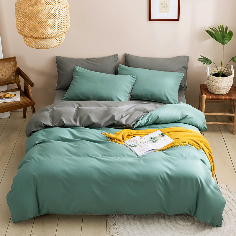 Summer bed with pure colored four piece set 1 8 bed quilt sheet sleeper single three piece set 1 2m1 5