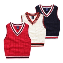 2021 New Boys Marja Spring and Autumn Childrens Knitting Vest Baby Sweater Sweater