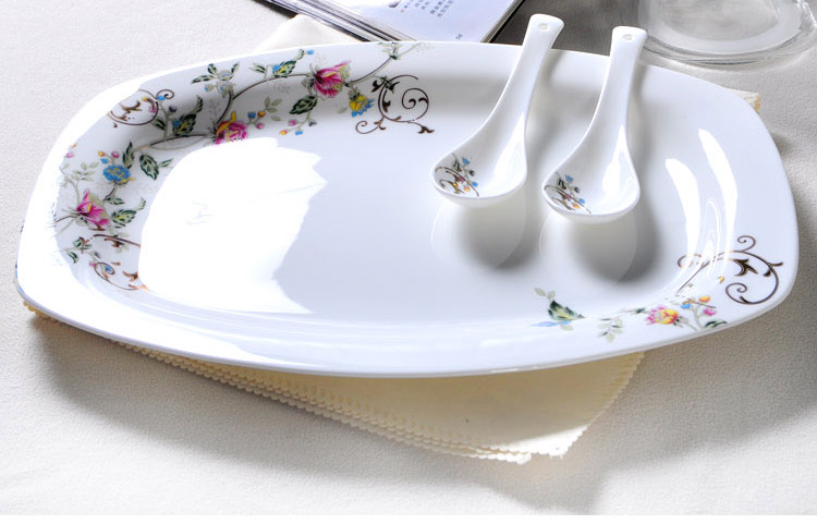 Bát đặc biệt chế biến hàng hóa giải phóng mặt bằng xương Tang Sơn xương bộ đồ ăn Trung Quốc món ăn bát đĩa bát đĩa nhà món ăn - Đồ ăn tối khay gỗ đựng thức ăn