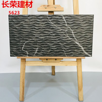 300x600 cultural fossil background wall tiles water curtain wall Water Stone black stone courtyard outdoor wall tiles antique tiles