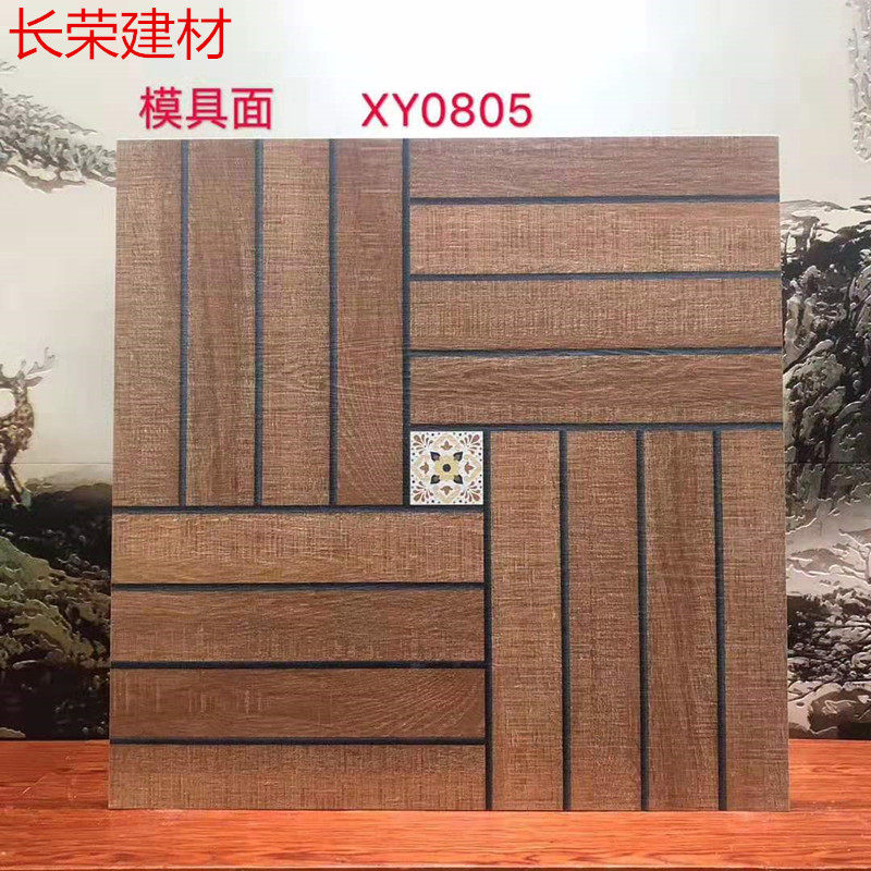 American Culture Stone Imitation Solid Wood Textured Wall Brick 600x600 Balcony Patio Ground Floor Tiles Outdoor Villa Anti Slip Tiles