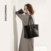 FinebagStu2021 new leather shoulder bag women tote bag large capacity commuter simple fashion all-match