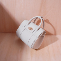 FINEBAGSTU spring new 2021 leather Boston handbag femininity goddess atmosphere all-match fashion