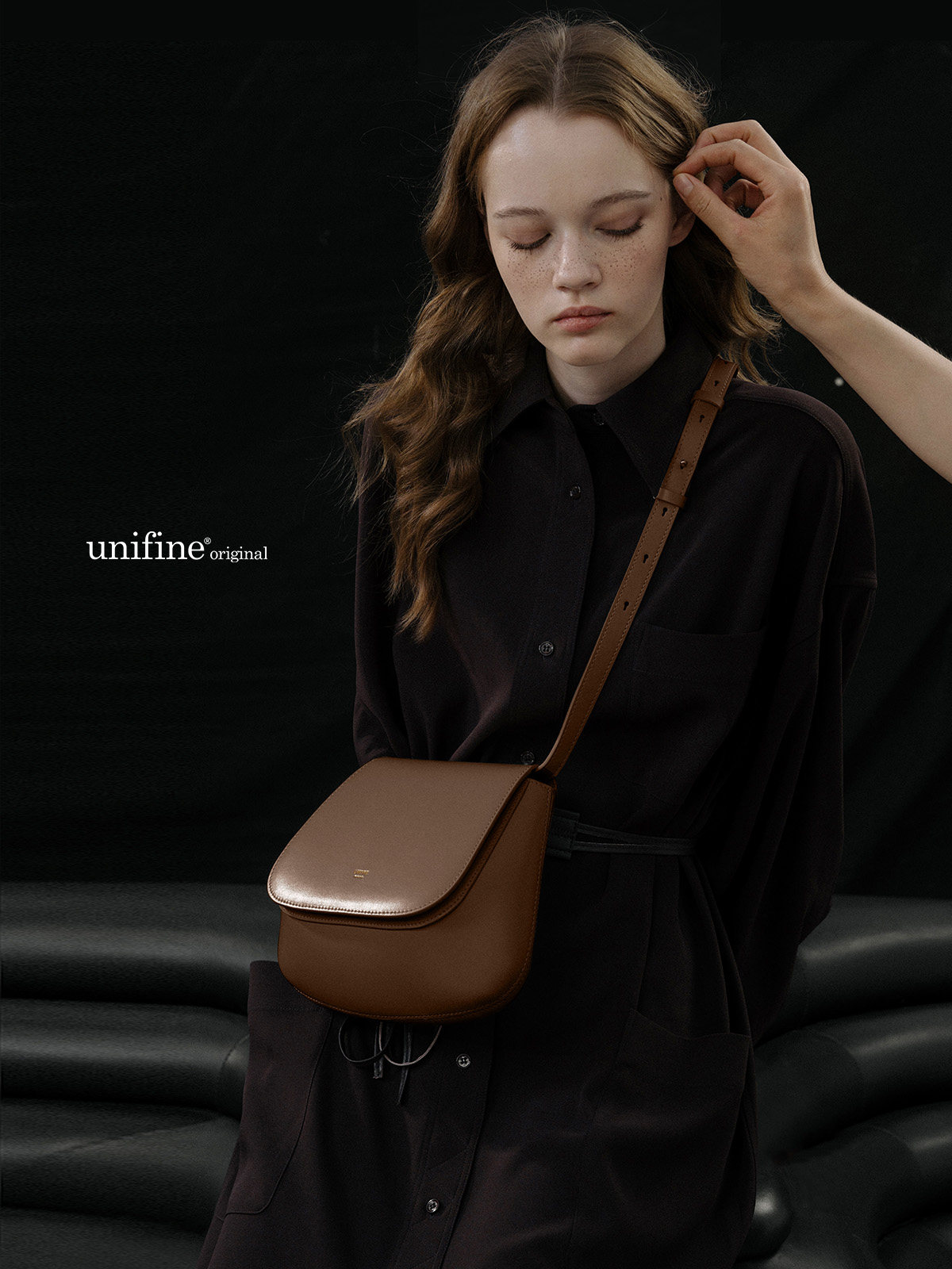 [Same Style as Ren Min from the Family Court] Unifine Chestnut Bag Women's Saddle Bag Crossbody Bag Commuter Shoulder Bag