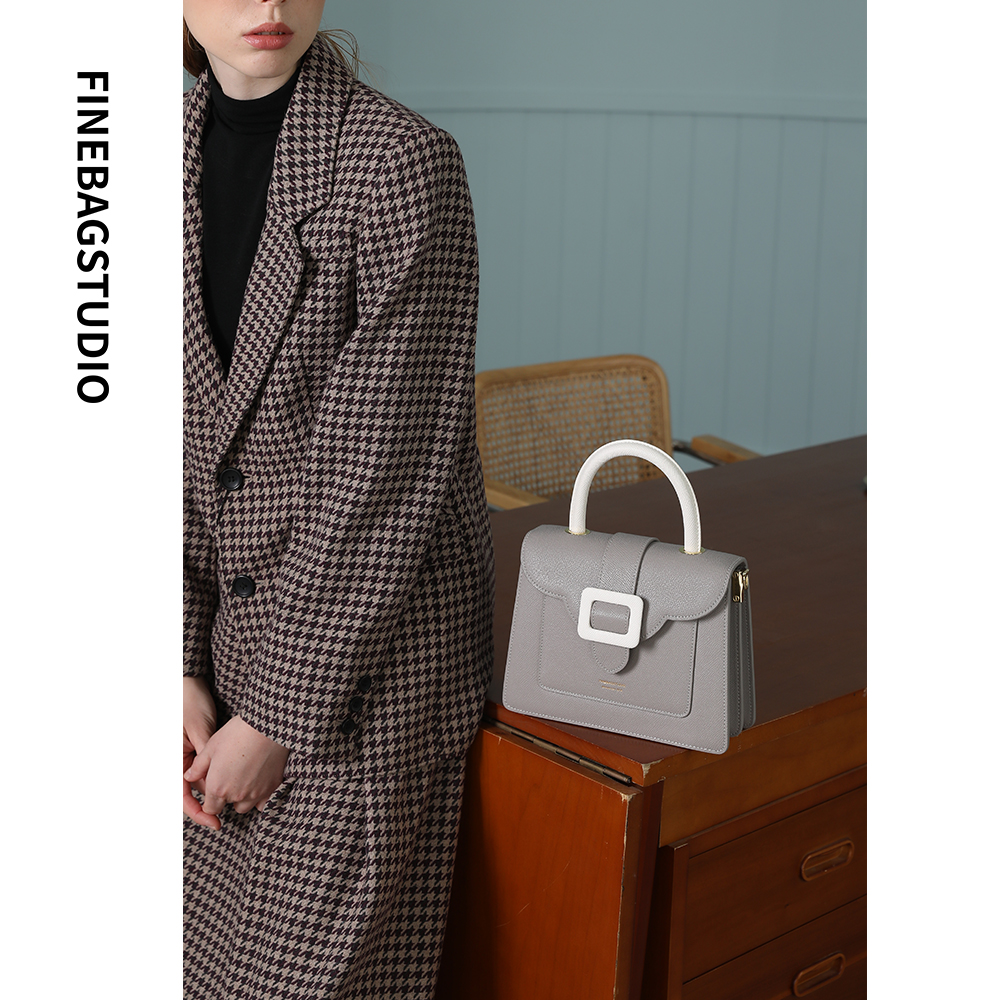 FINEBAGSTU Spring 2022 new handbag for women's small crowdsourced quality Texture Skewed Satchel Satchel
