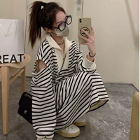 Осеннее дизайнерское длинное платье для беременных, платье-футболка, юбка, в корейском стиле, тренд сезона, средней длины