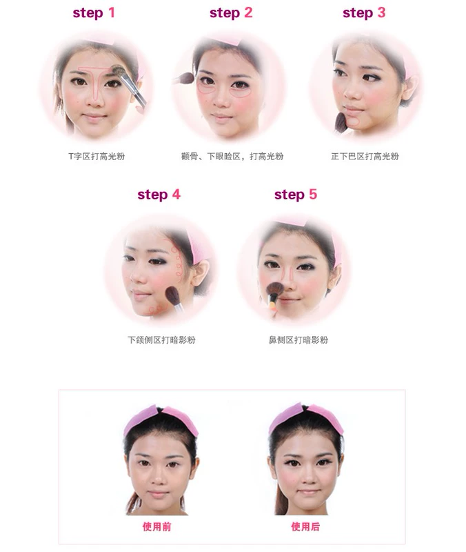 Bốn màu đôi sửa chữa hai màu má hồng tấm blush tấm bột năng lực sửa chữa bánh blush sáng - Blush / Cochineal