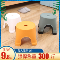 Small stool plastic foot stool thick bench non-slip home childrens stool cartoon foot baby rubber stool low stool