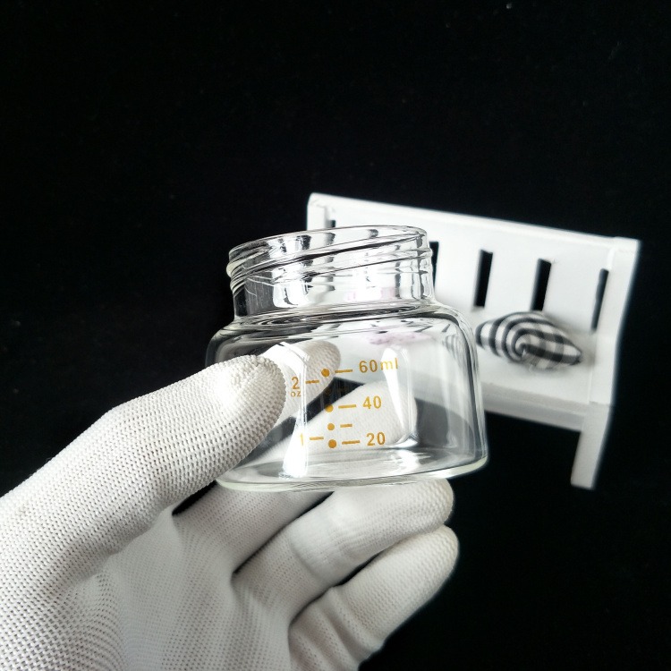 Bé 60ml đường kính tinh thể kim cương chai thủy tinh nhỏ nhỏ sơ sinh bé sơ sinh silicone mềm thìa thả - Thức ăn-chai và các mặt hàng tương đối bình sữa