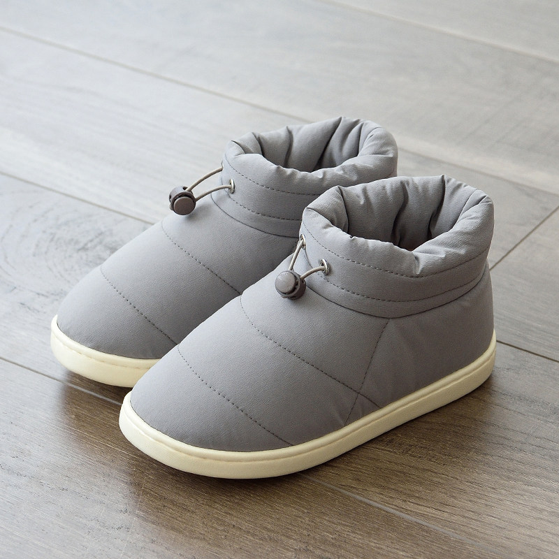 Men's cotton slippers bag with winter plus velvet thick non-slip thick bottom home elderly large size warm cotton shoes men's home