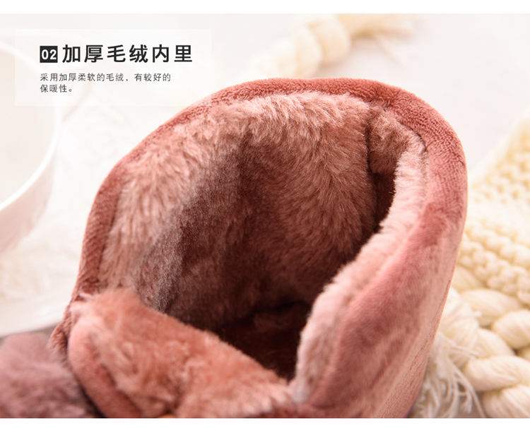 Dép cotton sang trọng mùa đông nam và nữ trong nhà chống trượt dày đáy đôi thời trang ấm áp nhà lông tháng tháng dép với - Trang chủ dép chống trơn trượt
