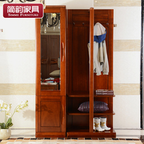 Jian Yun full solid wood porch cabinet partition cabinet New Chinese style hall cabinet living room partition closet teak Hall Cabinet