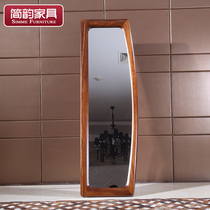 Jane rhyme All solid wood full-length mirror Floor-to-ceiling mirror New Chinese mirror Full-body Ebony wood full-length mirror Full-body fitting mirror