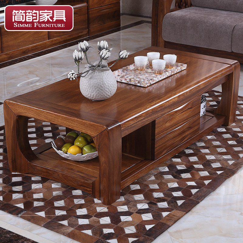 Simple Rhyme Full Wood Tea Table Modern Simplicity New Chinese Furniture Tea Table And Chairs Combination Tea Table U Jinmu Tea Table