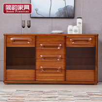 Jane rhyme sandalwood dining side cabinet Full solid wood locker Pear wood cupboard Kitchen cabinet Restaurant tea cabinet