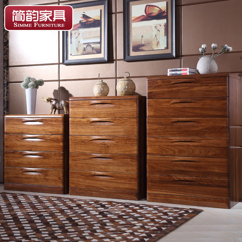 Solid wood cupboard all solid wood drawer cabinet modern Chinese style four or six cupboard locker solid wood wood cupboard