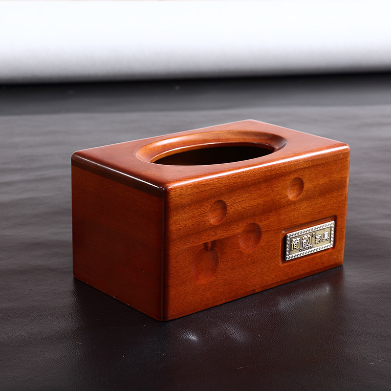 Teak extraction style sanitary paper box solid wood home paper towel box Bedroom guest with simple tea table dining room wood Ukim wood sanitary paper box