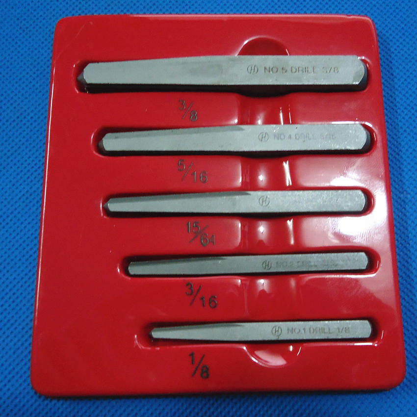 Hanggong 5-piece broken head screw extractor-square broken head screw screw bolt extractor removal tool