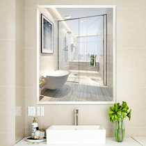  Bathroom mirror makeup vanity mirror can be glued to the wall Bedroom hanging wall hanging household wall sticker self-adhesive womens bathroom