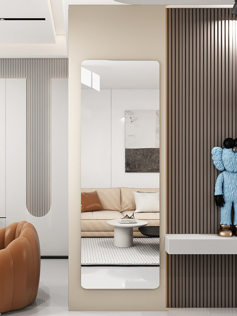 Cuttable acrylic soft mirror sticks to the wall, self-adhesive, does not break, full body mirror, high-definition, no punching, glued mirror