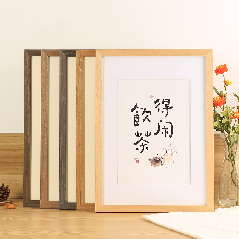 Solid Wood Picture Frame for Mounting Wooden Photo Frames, Wall Hanging 4K, 8K, A4 Sketch Paper, Oil Painting Poster Frame 16inch A3
