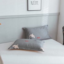 Pure cotton pillowcase striped single cotton pillowcase a set 40x60 48x74 special price