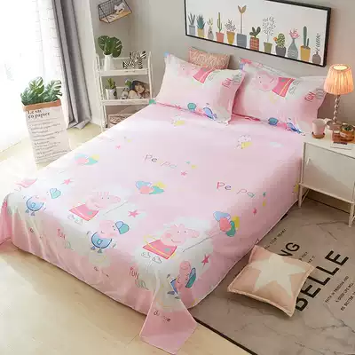 Cotton cartoon children's sheets single cotton student dormitory sheet kindergarten summer 1 2m1 5 meters