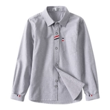 Рубашка для мальчиков, осенний детский лонгслив, в корейском стиле, подходит для подростков