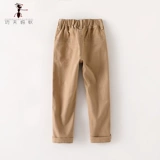 Хлопковые хаки штаны для мальчиков, детская форма для школьников