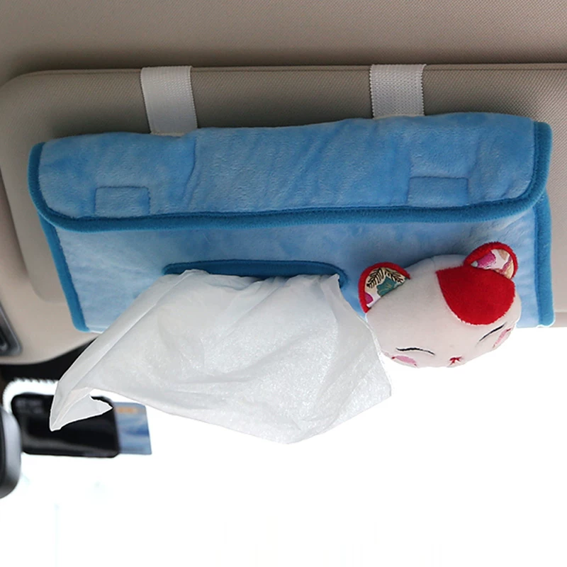 Car paper tissue box car paper towel pumping cartoon -type creative sunburn car on board pumping boxes car supplies