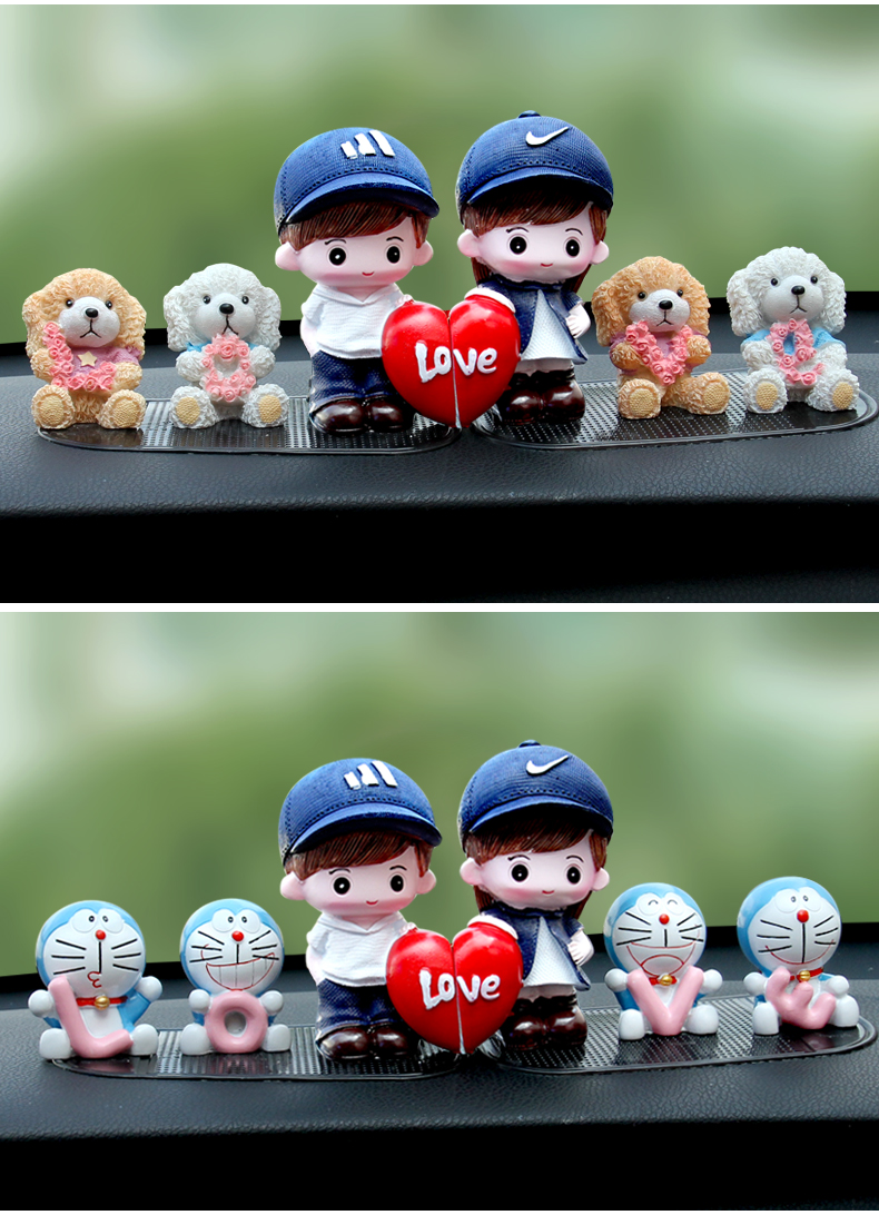 Dễ thương chàng trai và cô gái hoạt hình cặp đôi đồ trang trí xe hơi sáng tạo phụ kiện xe hơi búp bê xe hơi cung cấp nội thất xe lot ghe oto