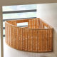 Kens fan-shaped corner storage basket imitation rattan woven living room access corner storage basket gap triangle storage box