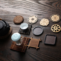 Coaster rattan bamboo heat insulation mat pot mat bamboo brown mat insulation tea mat cup holder tea ceremony six gentlemen tea tea cup mat