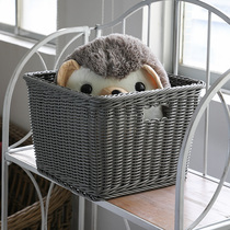 Kens storage basket weaving large imitation rattan snack storage basket cabinet storage basket sundries Nordic style