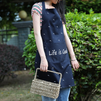 Kens Nordic pure cotton cloth art apron for men and women Home Kitchen Apron Fashion Bakery workwear INS Wind