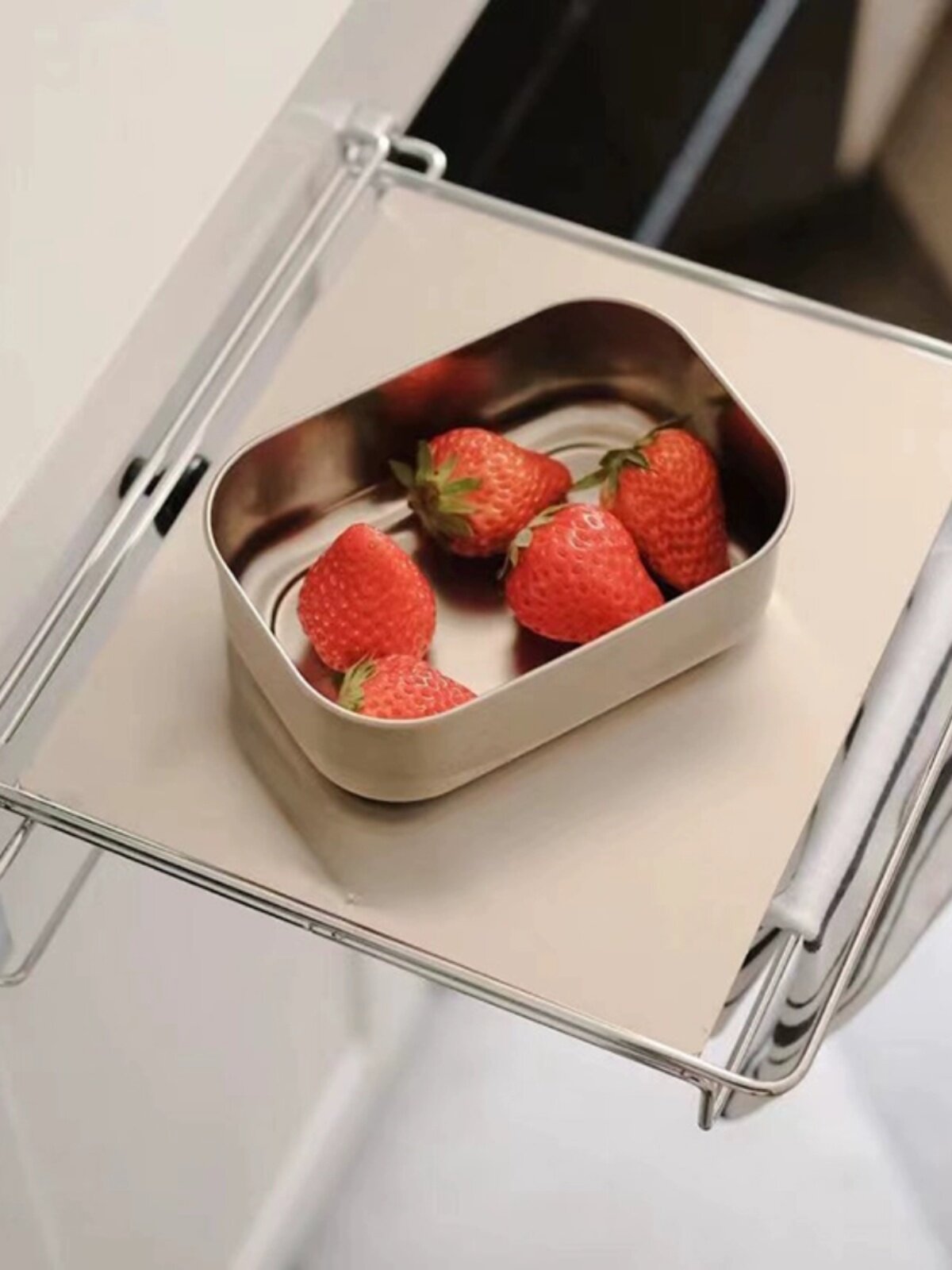 Maximize Kitchen Space: Foldable Stainless Steel Counter & Cabinet Rack - Detail image 1