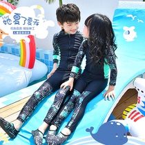 Foreign trade original single Japanese childrens full body swimsuit sunscreen clothing Diving surf clothing warm sunscreen waterproof mother swimsuit