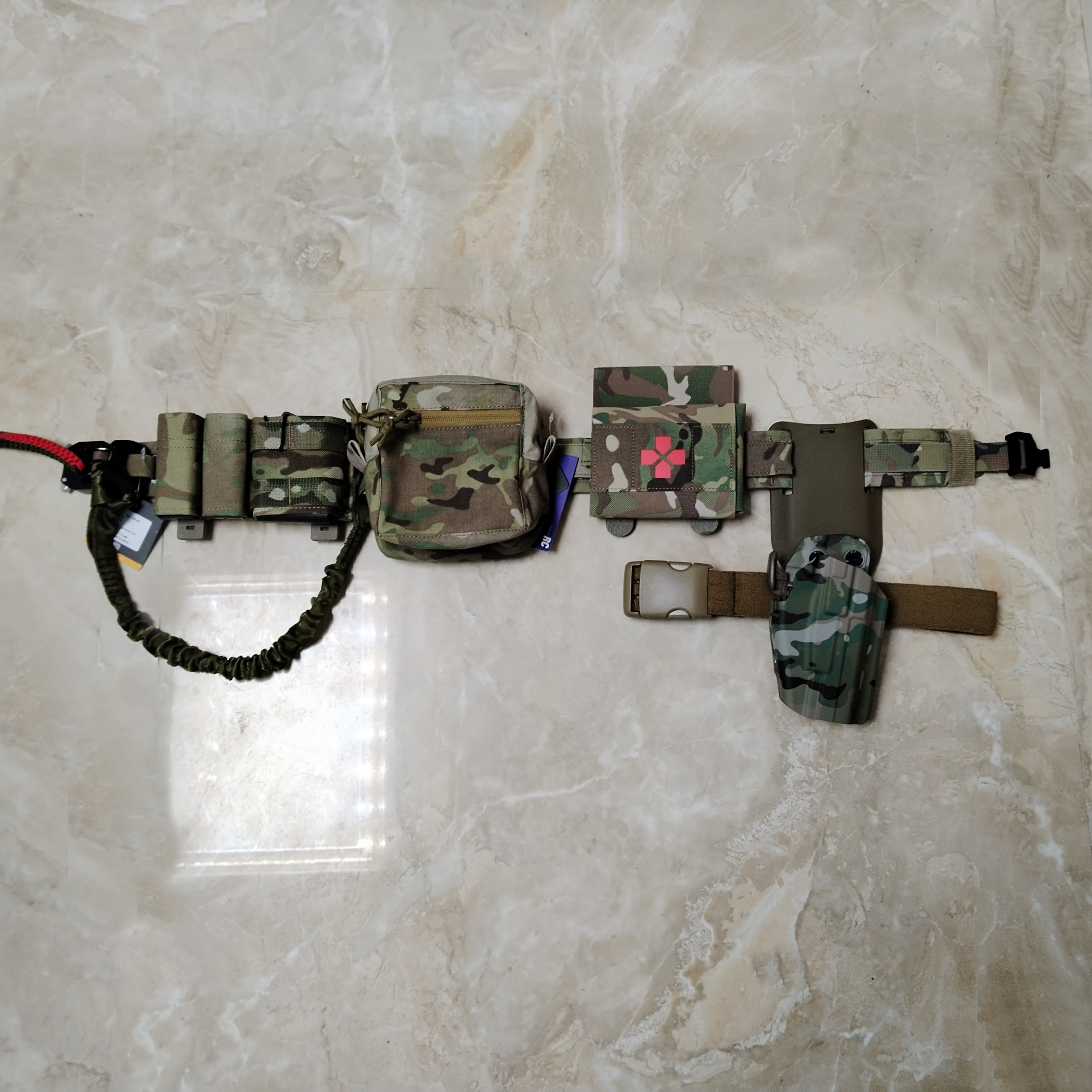 全套战术装备Molle腰带腰封绑腿下沉式快拔套：浪人户外下场Wargame的终极战备！