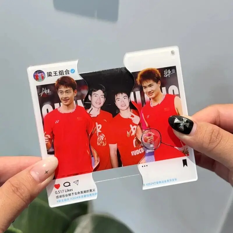 Lin Dan and Shi Yuqi Badminton Acrylic Pendant, Momota Kento Keychain, Fan Gift, Ins Style
