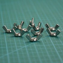 304 stainless steel horn butterfly hand twist ingot wing ear nut nut M3M4M5 10 Pack